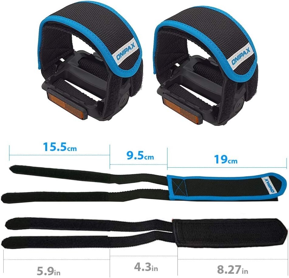 ONIPAX Outdoor Bike Pedal Straps Toe Clips Straps Tape 2 PCS