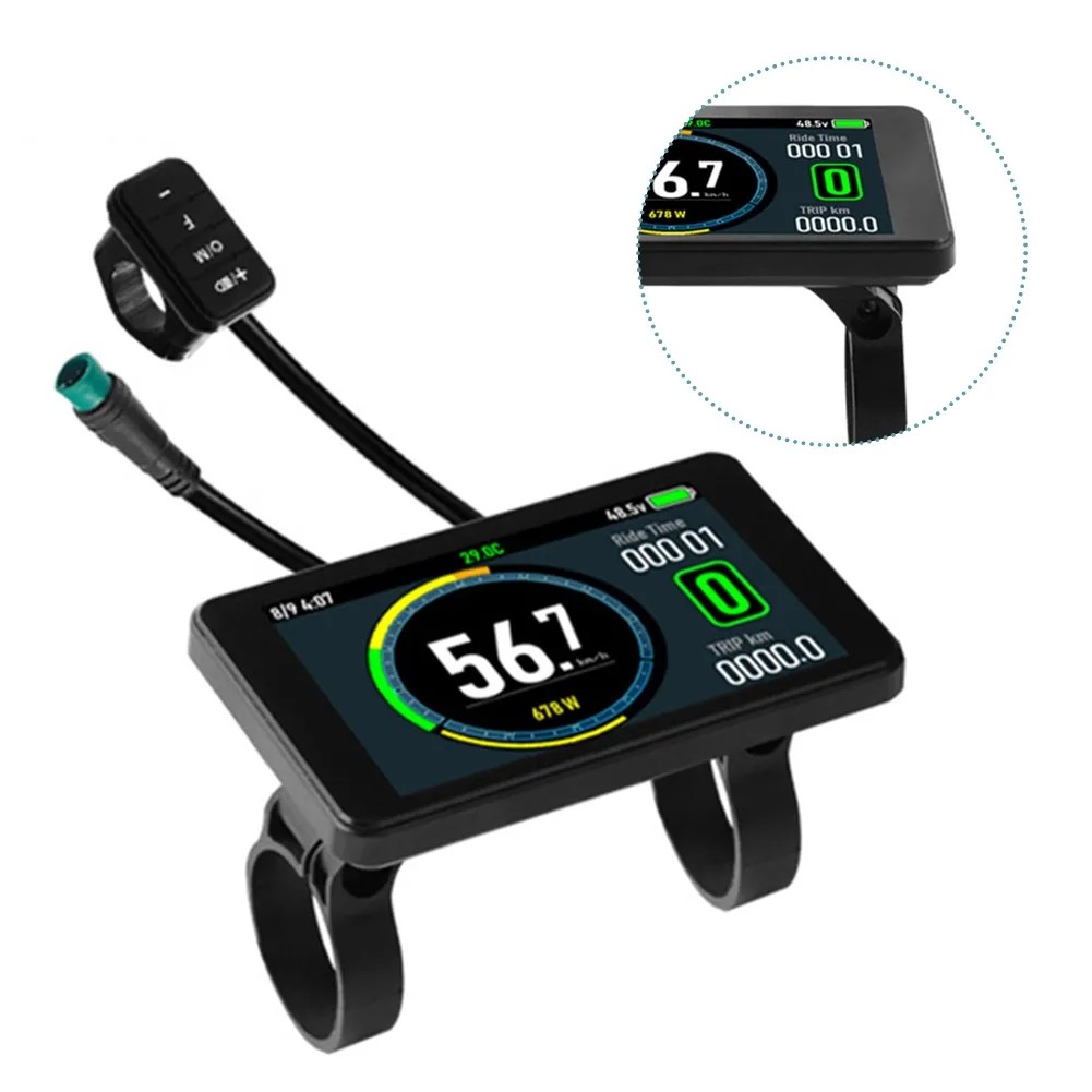 T8 LCD Display Colorful Screen Electric Bicycle 24V 36/48V 60V 72V display Panel