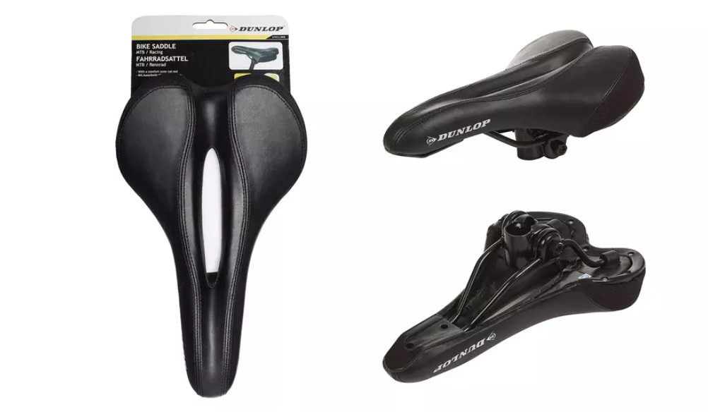 Dunlop Bicycle Bike Cycle MTB Saddle Mountain Road Sporty Padded Seat Universal
