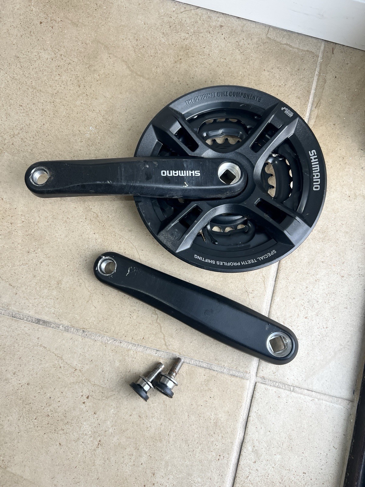 Shimano FC-M171 Crankset 6/7/8 Speed 24/34/42T MTB 170mm Arm Black