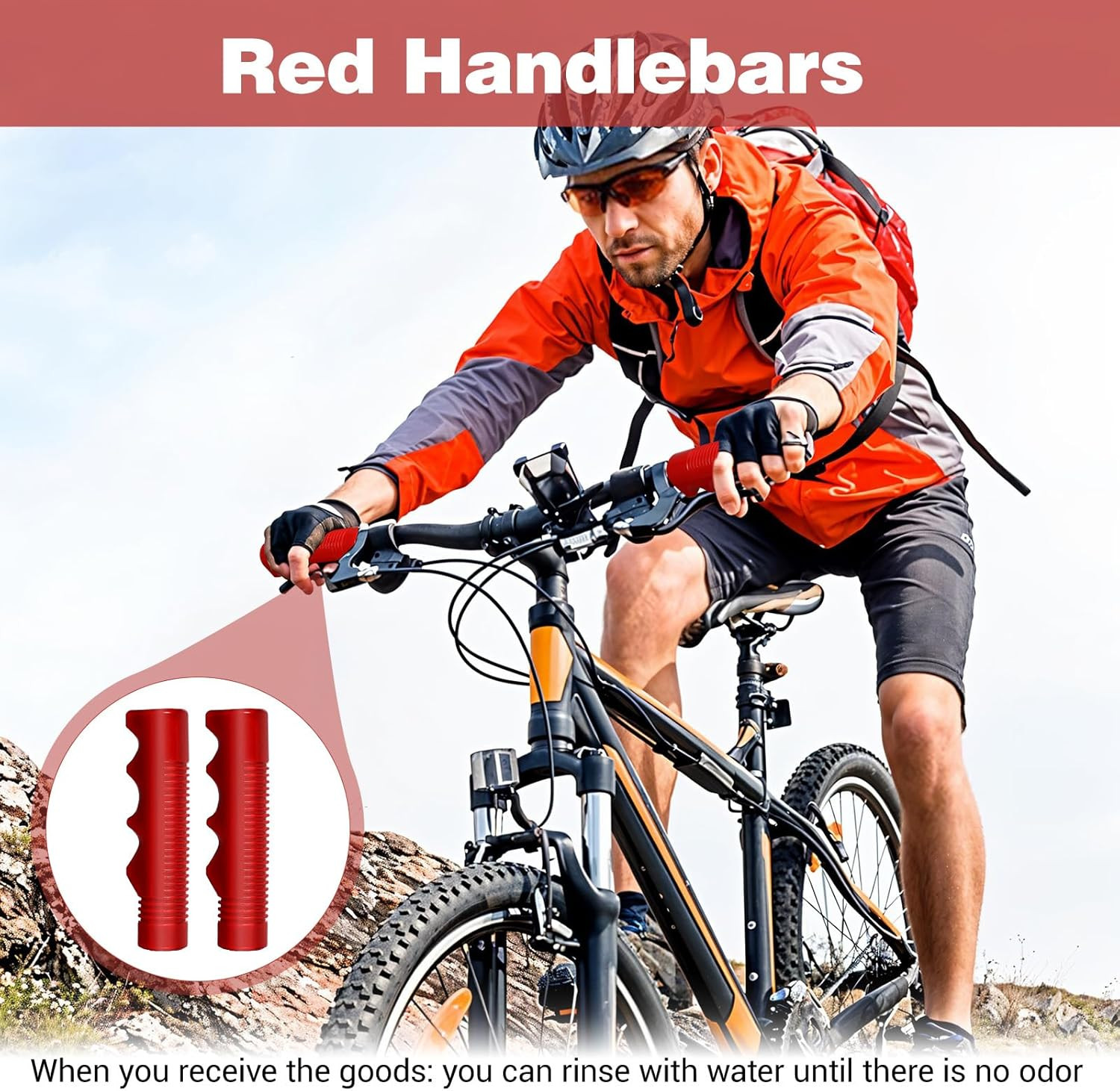Handlebar Grips Compatible with Tricycle, 3/4 Inch Bicycle Grip, Kids Non-Slip-B