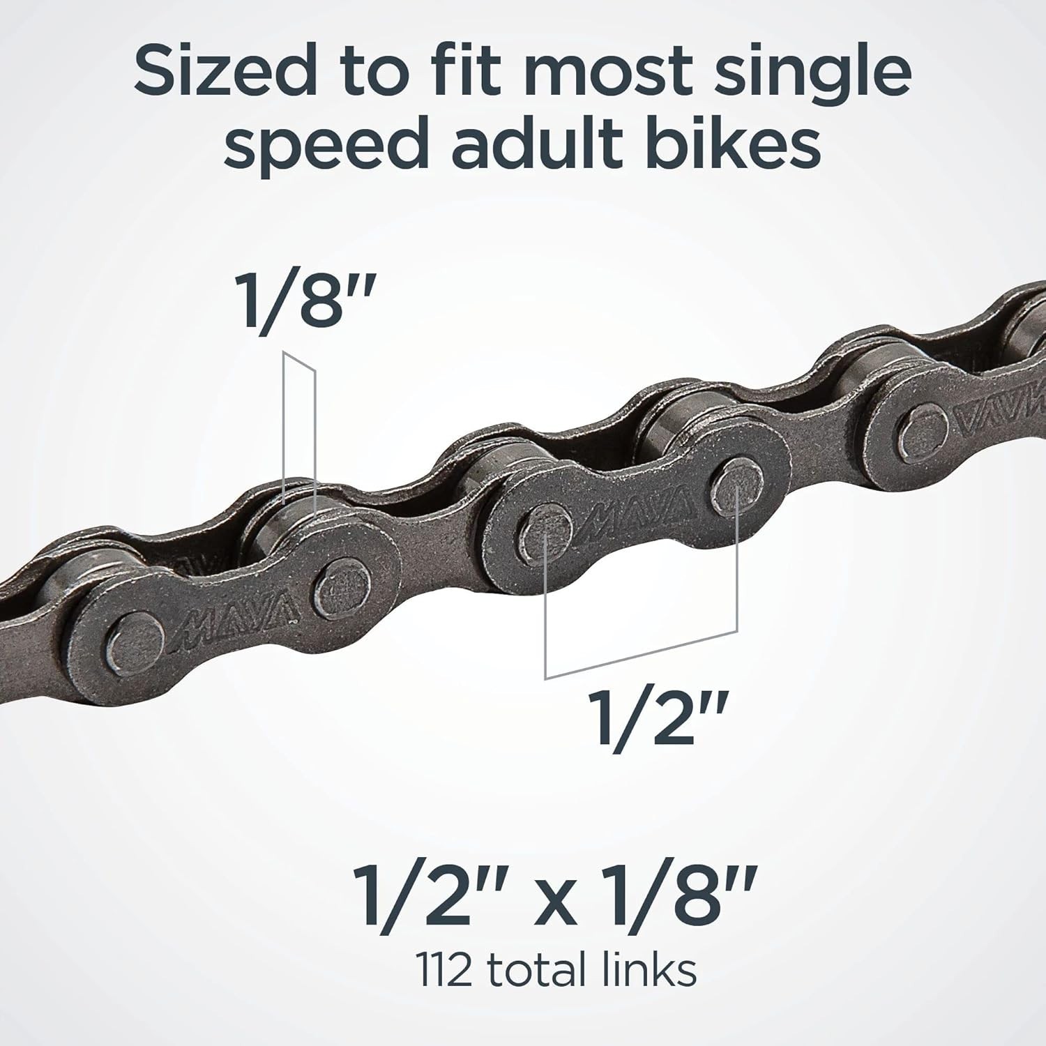 Schwinn Chain, Steel Replacement Chain, 112 Links, Fits Derailleur & Non-Deraill