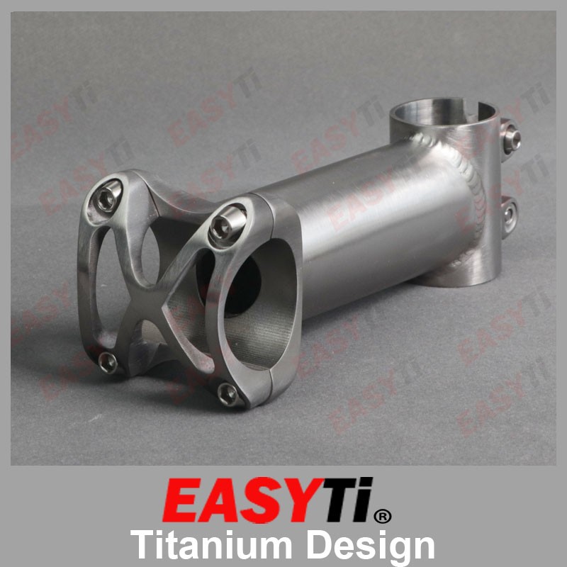 EasyTi Titanium Bicycle Stem 1 inch 31.8mm 5º XC DH MTB Road Bike Stem 50-120mm