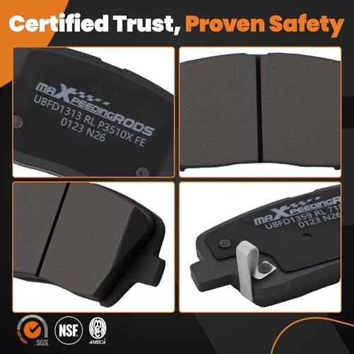Front and Rear Brake Pads D1432 D1284 For Hyundai Santa Fe Kia D1432&D1284