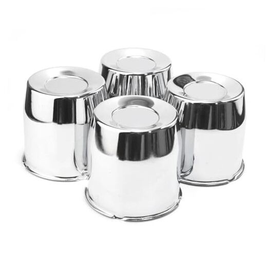 RT 4PCS 4.25″ Hub 4.33″ H Center Caps Push Through Hub Cap Chrome for Trailers
