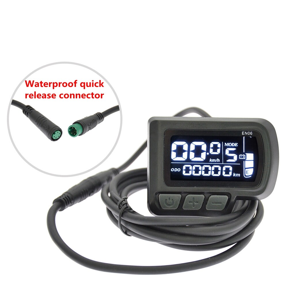 Electric Bicycle 24V/36V/48V EN06 LCD Display with SM/WP Plug For E-Bike Parts
