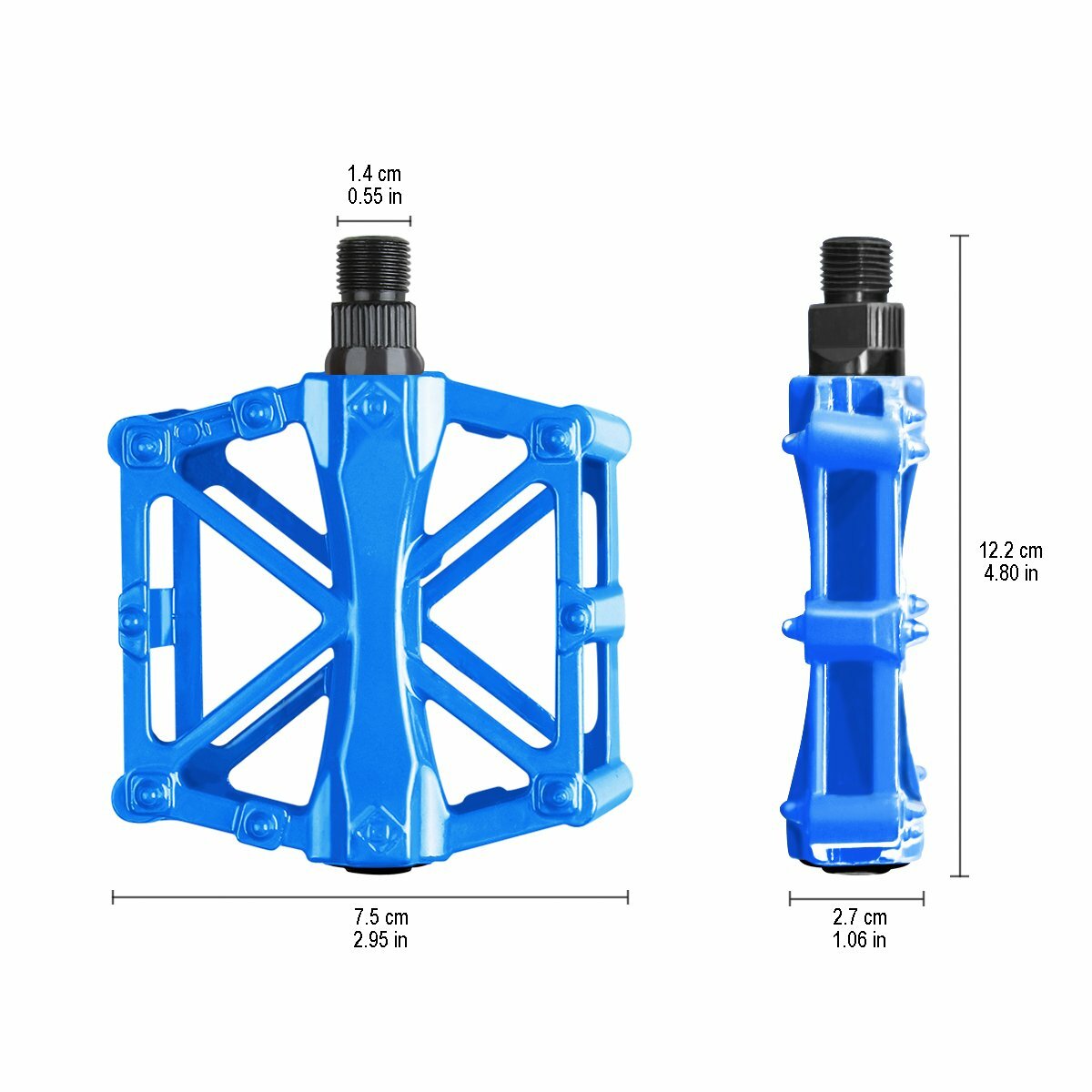Mountain Bike Pedals Bicycle Pedal Flat Aluminum Sealed Bearing 9/16″ BMX X Road