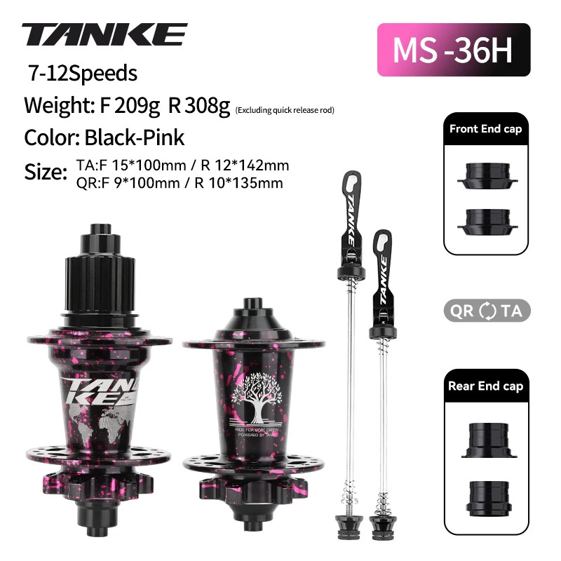 MTB 120 Click Hub 6 Bearing Bike Front Rear 32 36 Holes Disc Brake QR Bicycle Ma