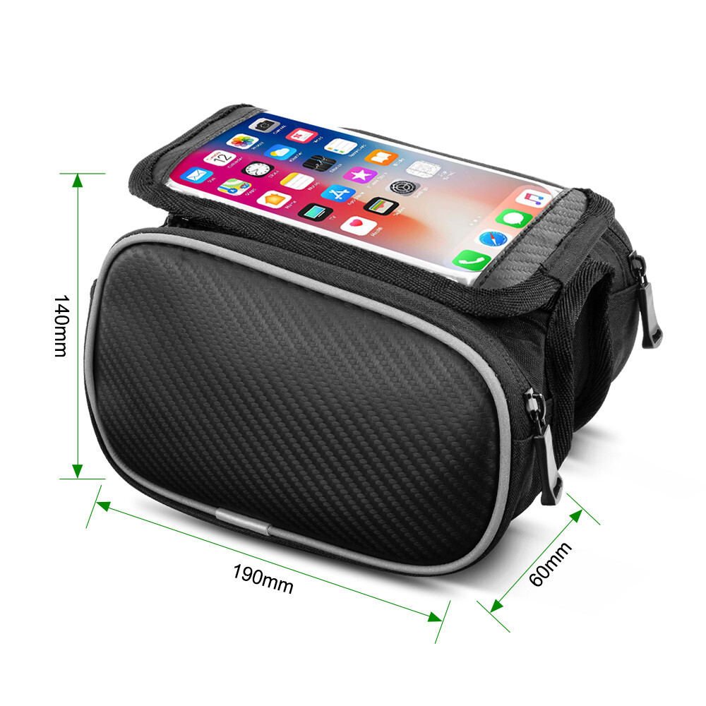 Bicycle Cycling Bike Front Top Tube Frame Bag MTB Waterproof Phone Holder Case