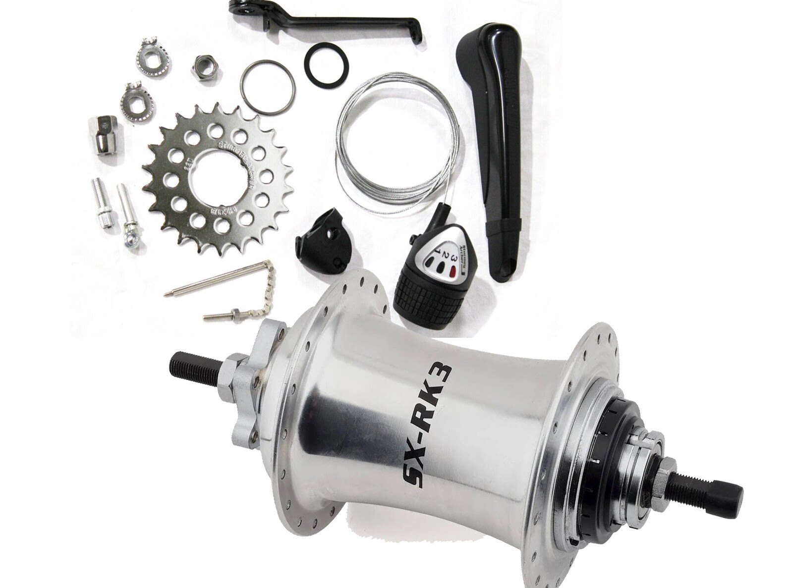 STURMEY ARCHER 3-SPEED SX-RK3 HUB KIT IGH FAT HUB 170MM INTERNAL GEARED SET