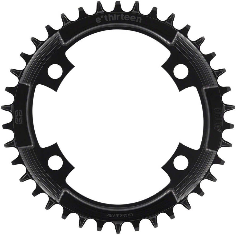 e*thirteen Helix R 107 BCD 4-Bolt Chainring – 42t 11/12-Speed 107BCD Black