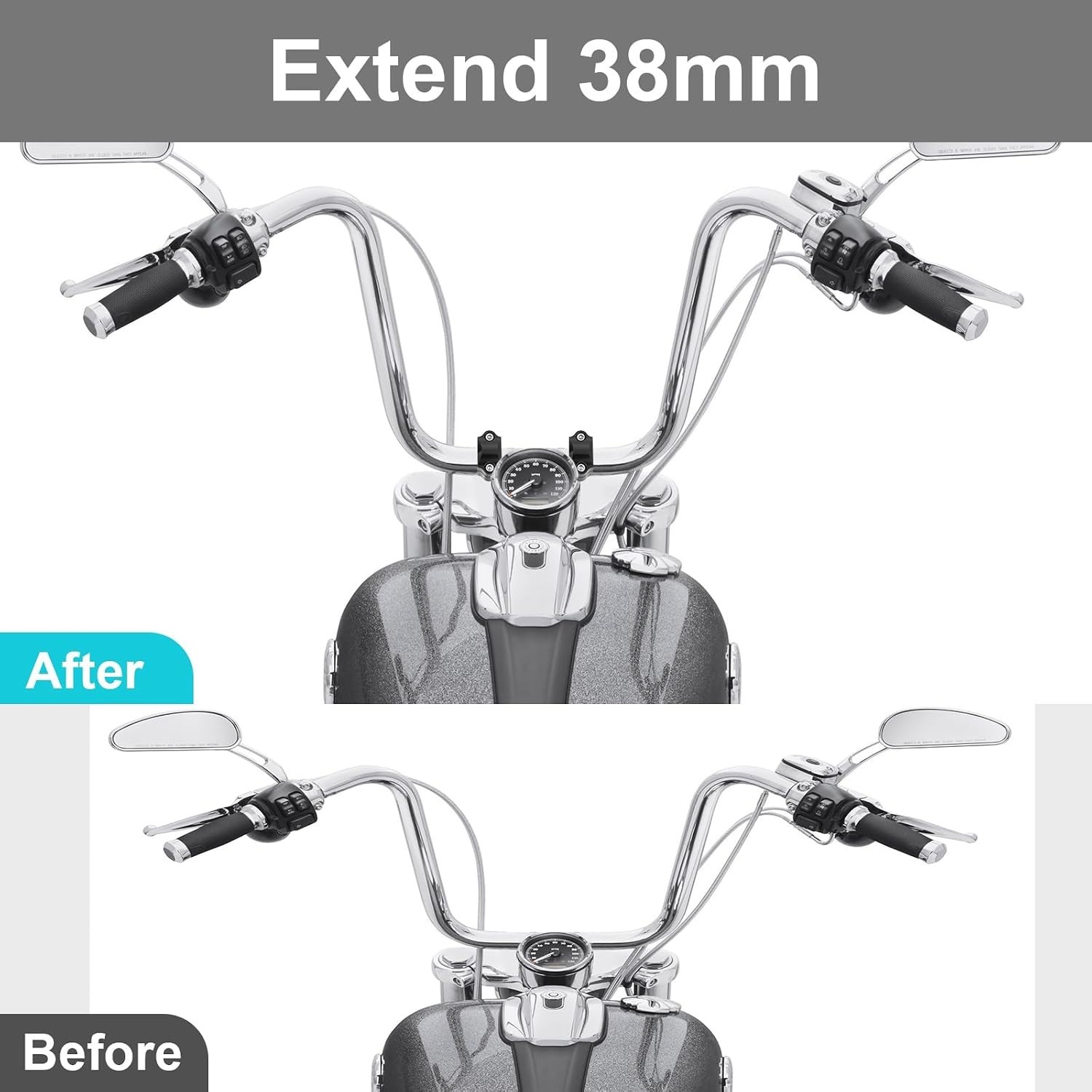 Dirt Bike Handlebar Riser,CNC Motorcycle Handle Bar Mounts Clamps for black