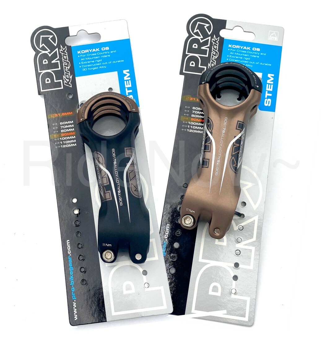 Shimano PRO KORYAK Bike Stem,1-1/8″, ±10°, 31.8×60/70/80/90/100/110/120mm,Black