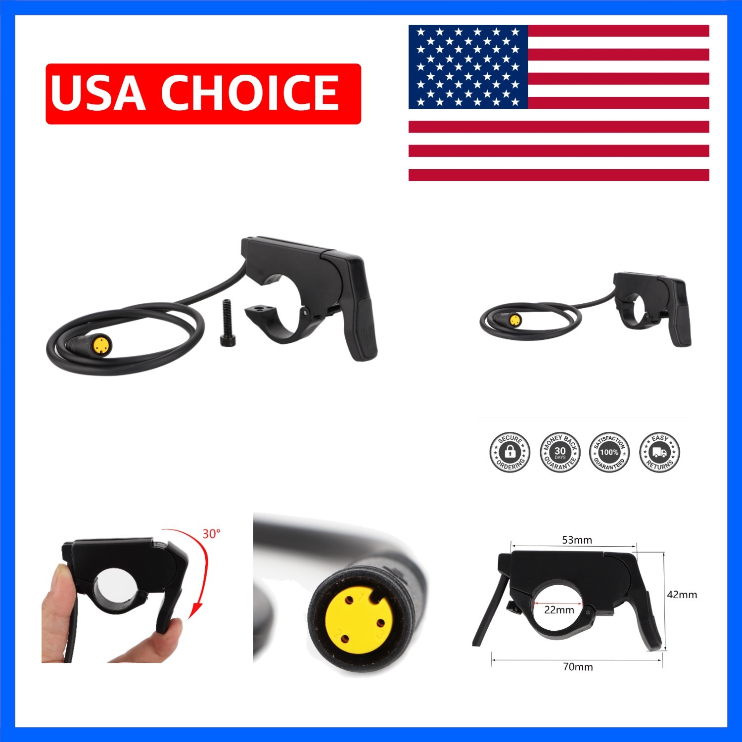 Thumb Throttle Only for BAFANG Motor Kit – Finger Speed Accelerator Compatibl…