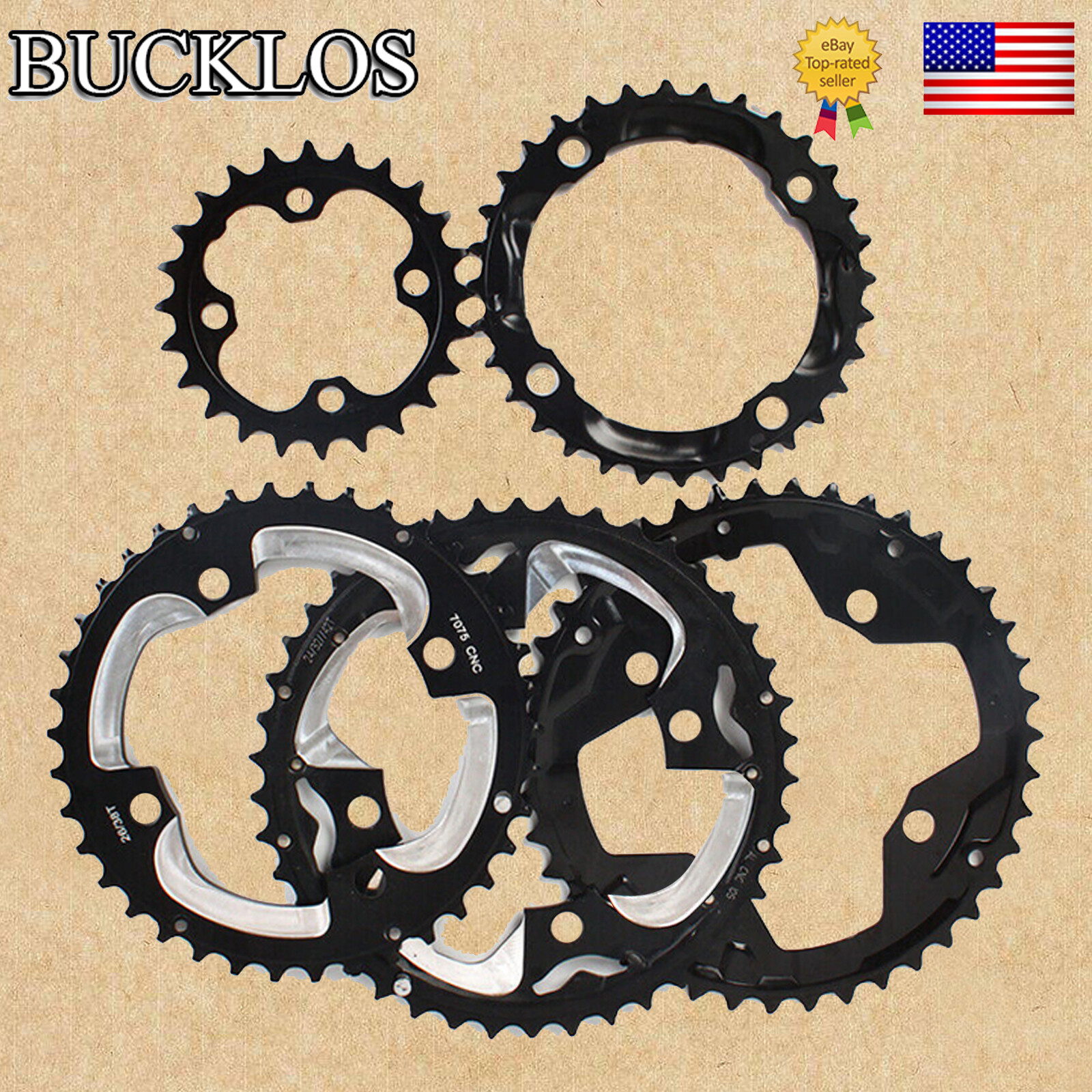 64/104BCD Road/MTB Bike Chainring Round Chain Ring 22 24 32 42 44T Triple Speed