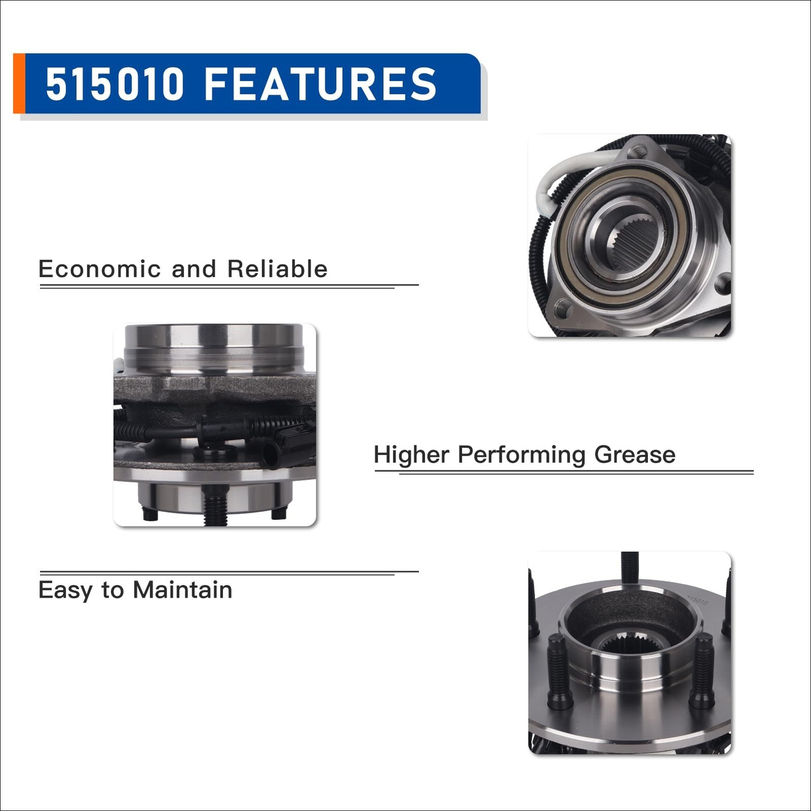 PAROD Pair 515010 4WD Front Wheel Hub & Bearing Assembly Fit for Ford F-150 1…