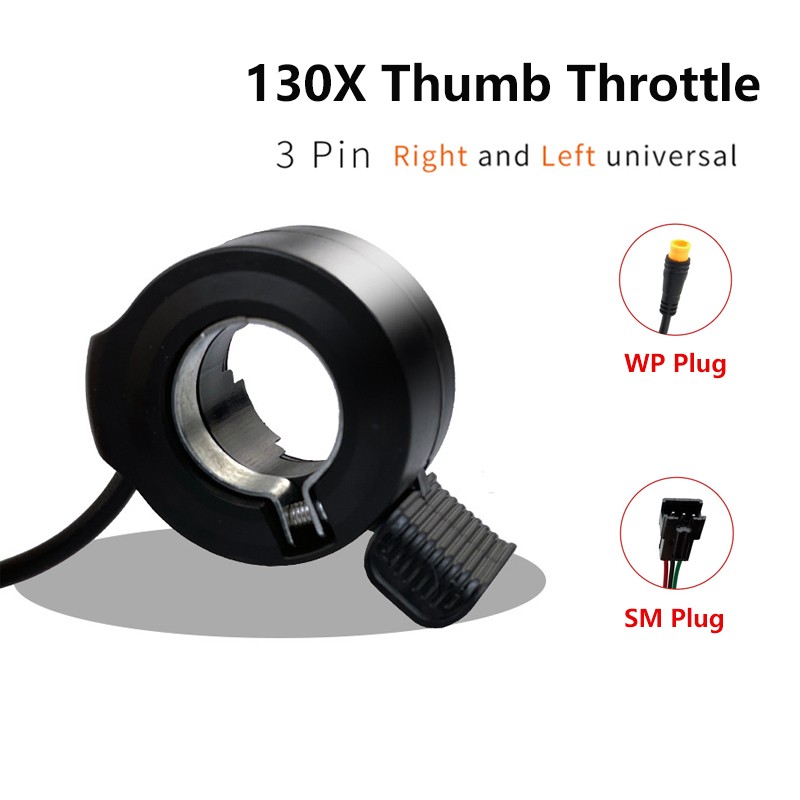 3 Pin Ebike Thumb Throttle 130X Left/Right Universal Bicycle Conversion Replace