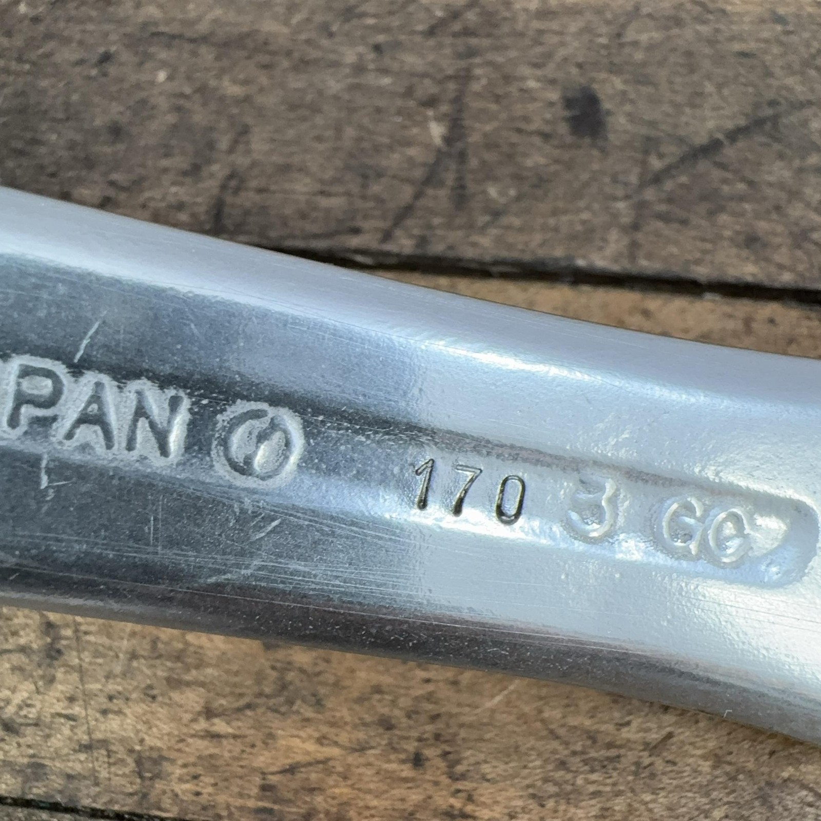 Vintage Sugino GLP Crank Arm LEFT 170mm Square Taper Road Silver Alloy Japan