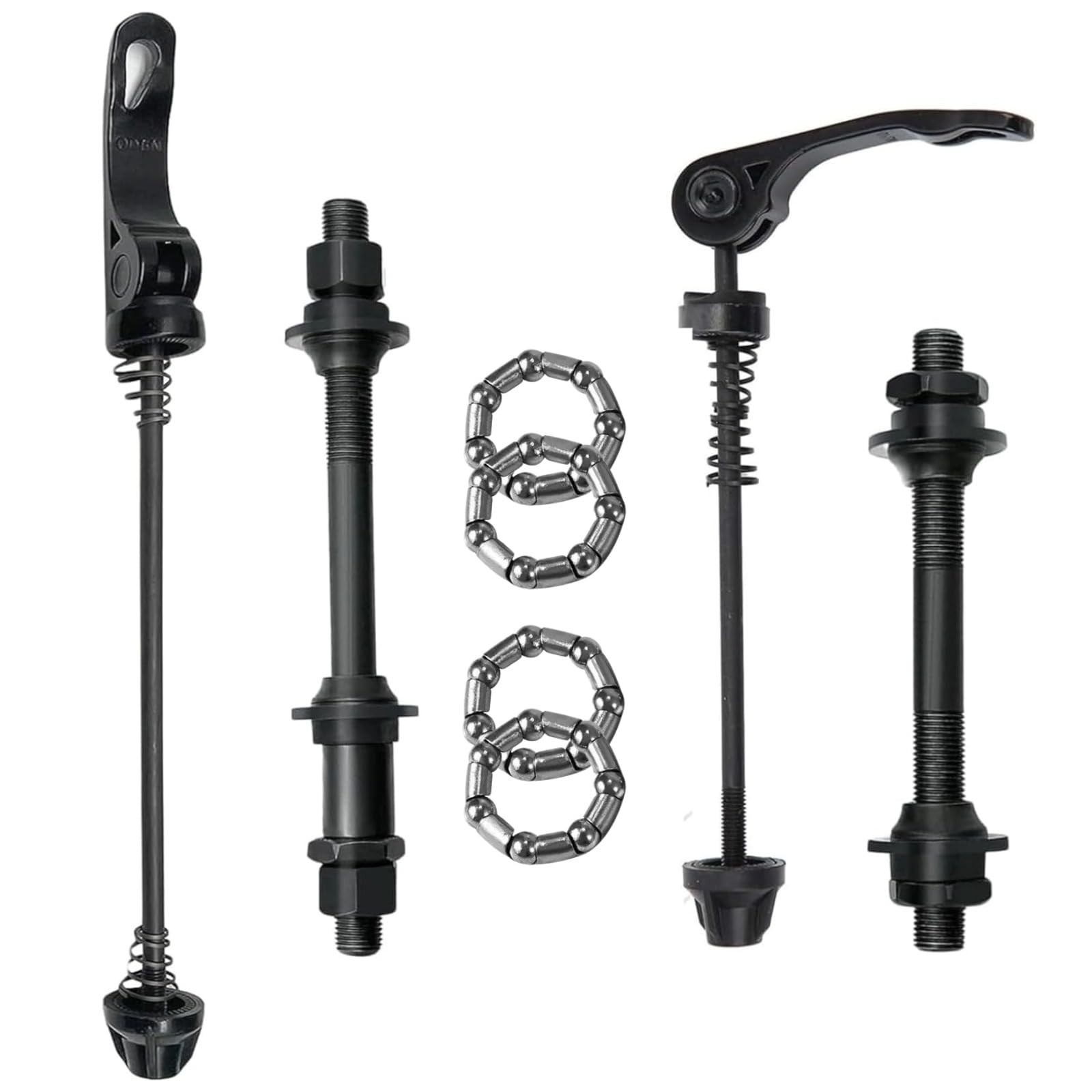 MTB Quick Release Set – Front & Rear Axle for Road & Mountain Bikes, 25mm Steel