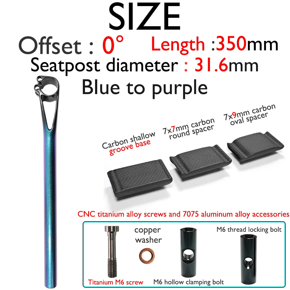 Carbon MTB Road Bike Seatpost 0 25 Degree Offset 27.2 30.8 31.6mm Diameter