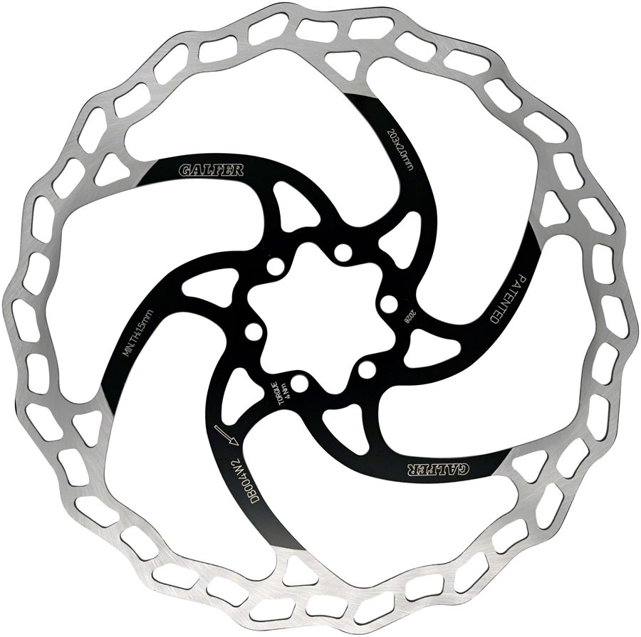 Galfer MTB/E-Bike Disc Brake Rotor – 203mm, 6-Bolt, 2.0mm