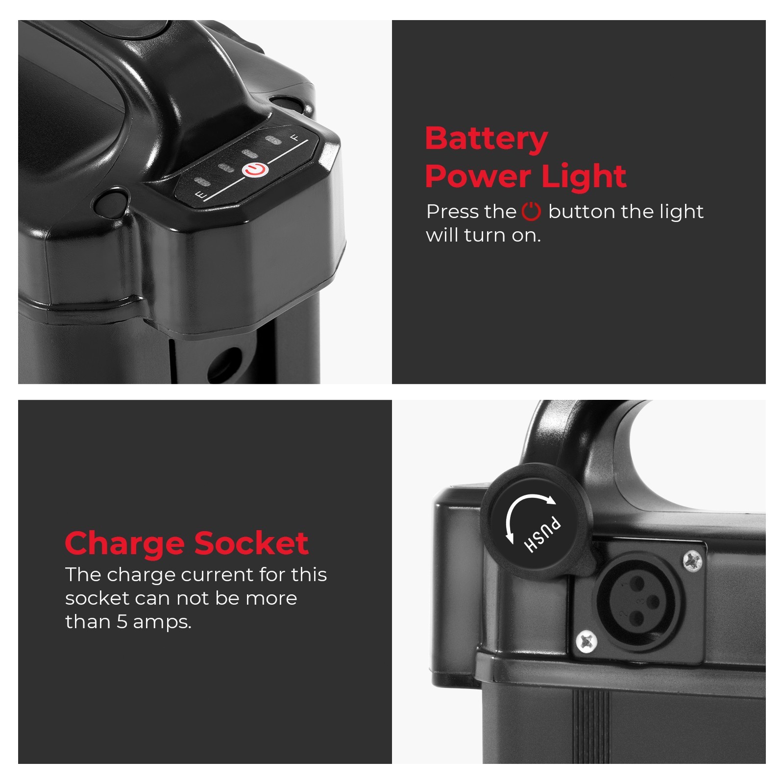 48V 22.5Ah(1082Wh) Electric Bike Lithium Battery Fit for Heybike Explore Battery