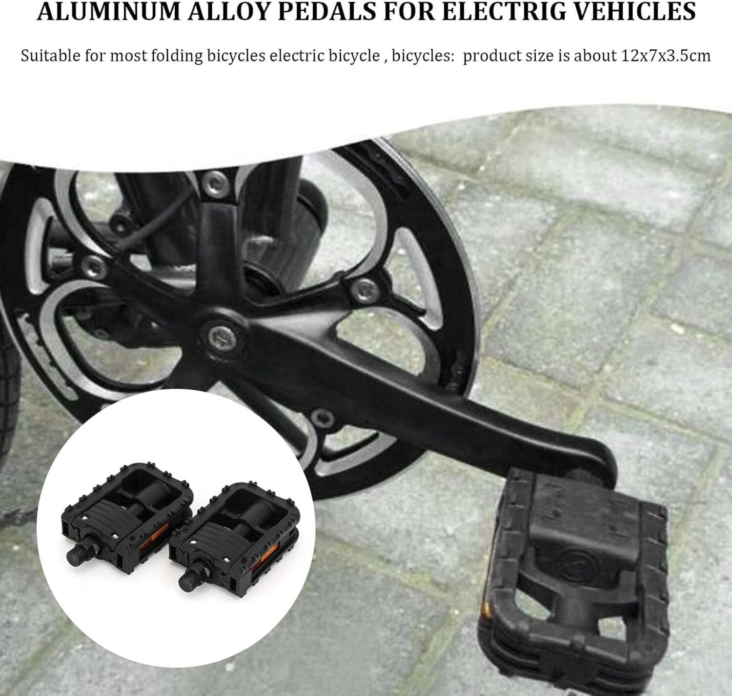 1 x Pair Foldable Bike Bicycle Pedals Mountain Bike Pedals With Reflectors 9/16″