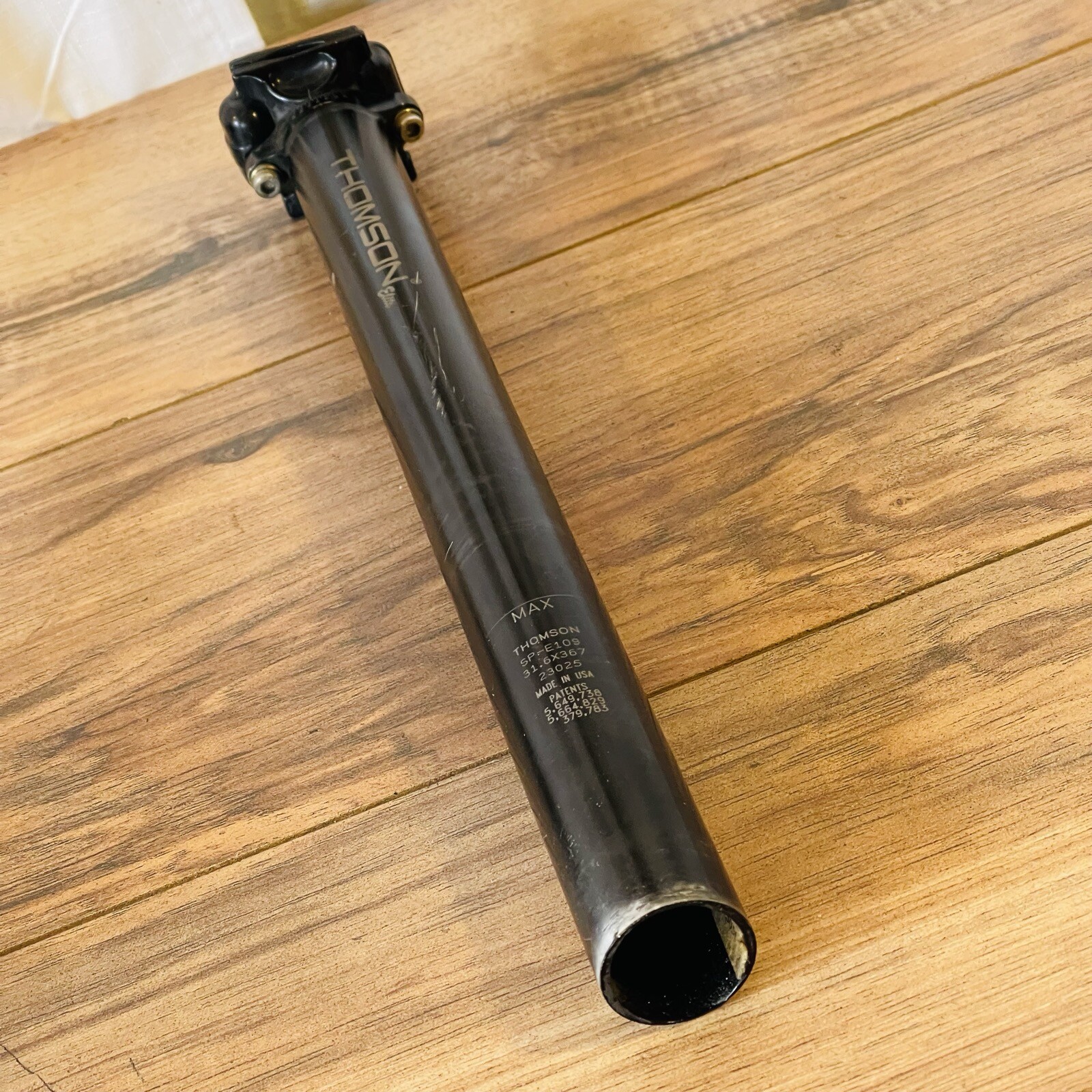 Thomson Elite Seatpost 31.6 x 367 Black Zero 0 Degree