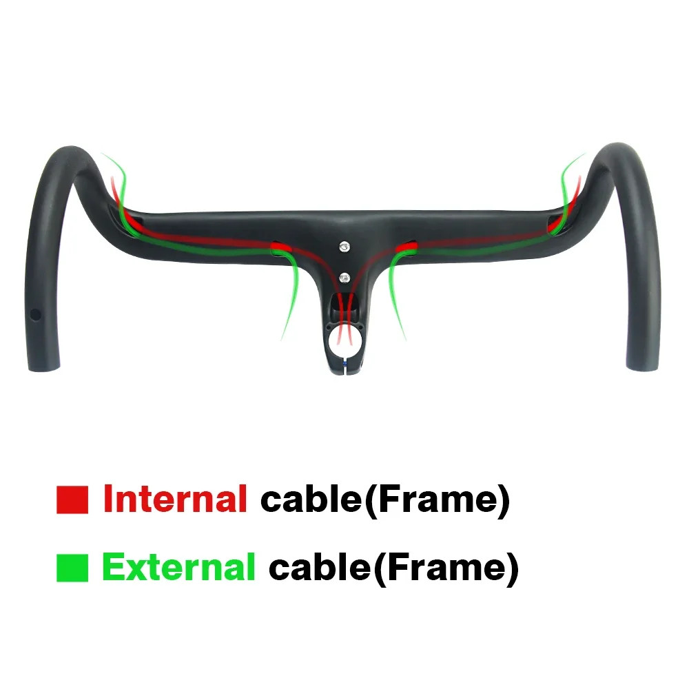 Syncros Road Bike Aero Bar Carbon Internal Cable Integrated Drop Bar with Spacer