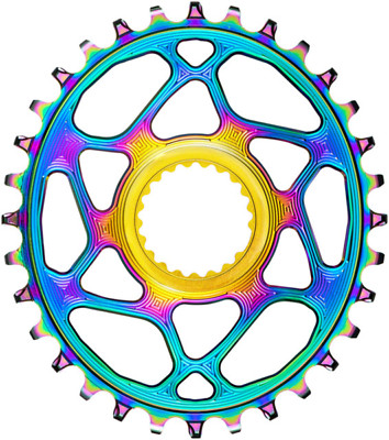 absoluteBLACK Oval Direct Mount Chainring for Shimano Hyperglide+, 32T Oil Slick
