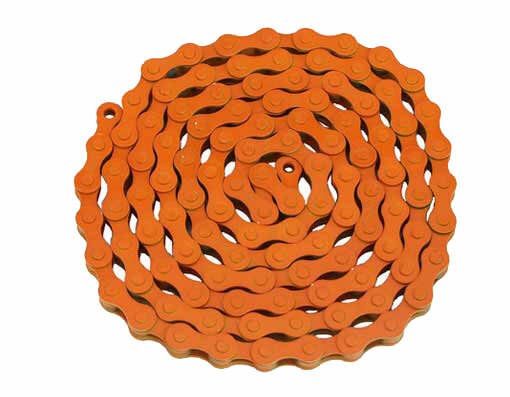 KMC BRANDED Single Speed ORANGE Chain 1/2 x1/8 x112 LINKS Cruiser FIXIE BMX.