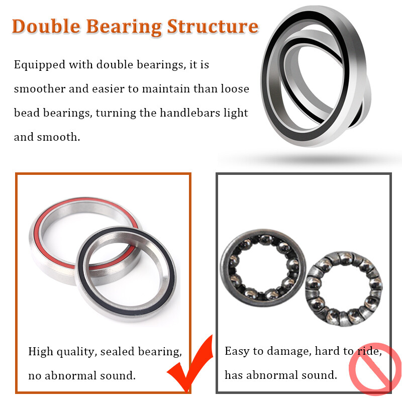 34mm 1-1/8″ Threadless MTB Road Bike Bicycle Sealed External Bearing Headset Set