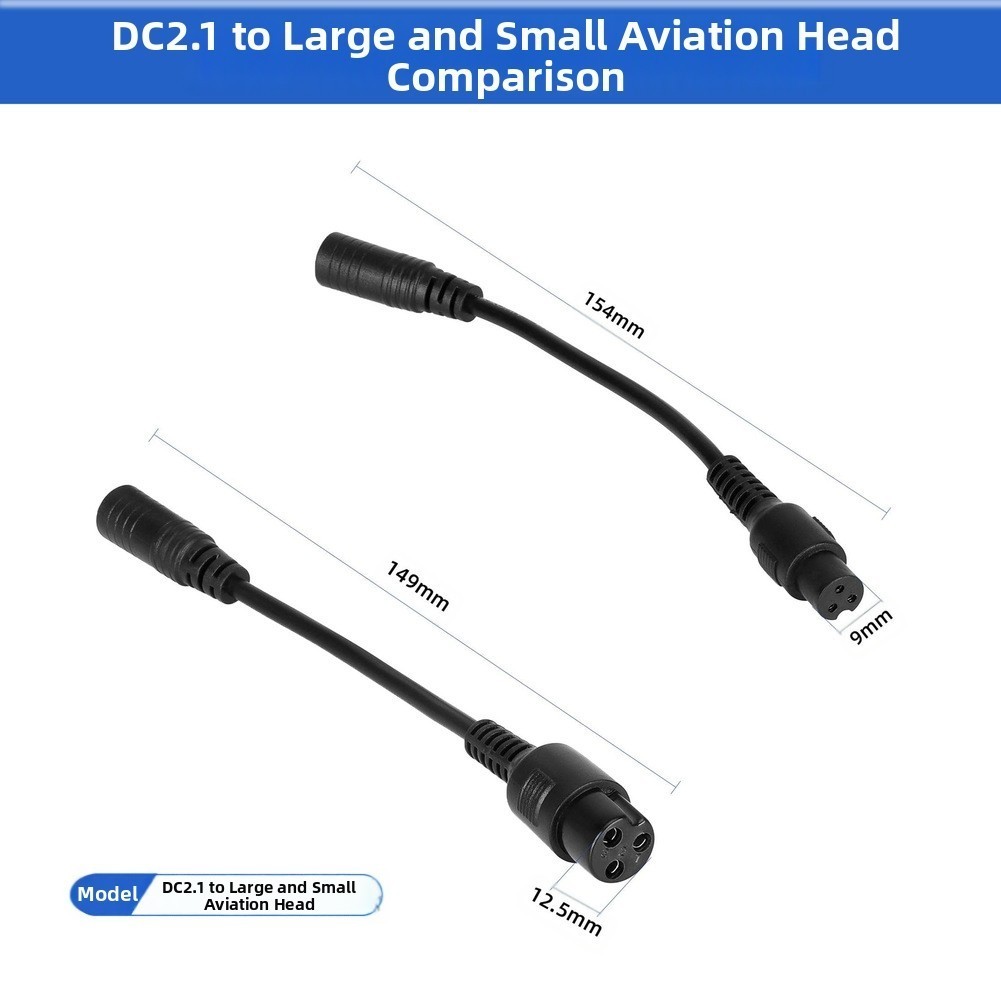 for CHARGER Adapter Cable DC2 1 to DC2 5 with Large and Small Aviation