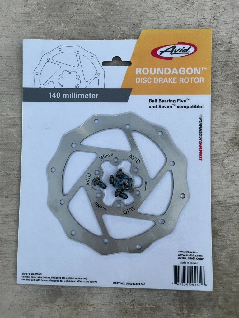 NOS Avid Roundagon BB5 BB7 Disc Brake Rotor | 6-bolt / 140 mm