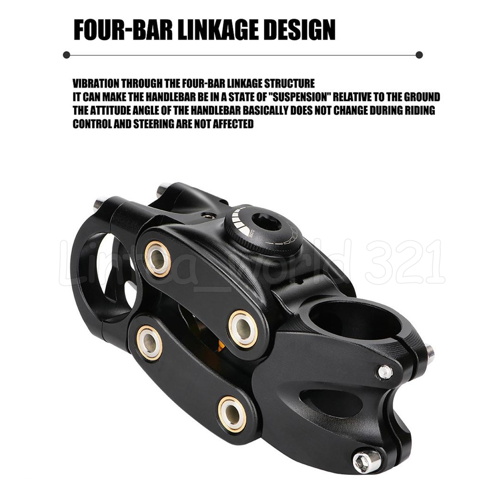 1-1/8″ 7°*90 Four-Link Shock Absorption Fork Bike Stems fit XC Grave MTB E Bike