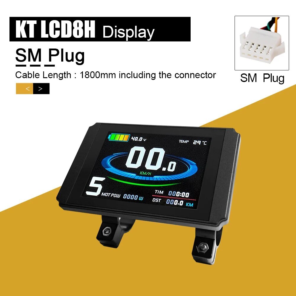 E-bike LCD8H LCD8HU Display with USB 24V/36V/48V/52V/60V72V E-bike Display