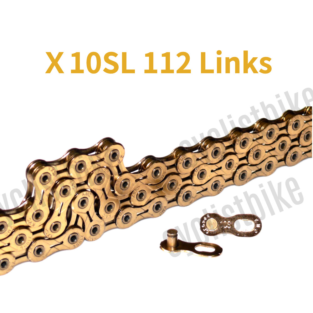 (Gold) KMC X10SL Road / MTB 112 Links 10 Speed Chain New