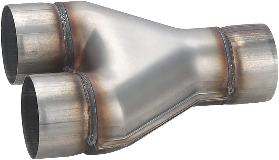 Exhaust 3″ Inlet, Stainless Steel 10″ Long Dual 3″ 3.0inch 10″Long Wide Y Pipe