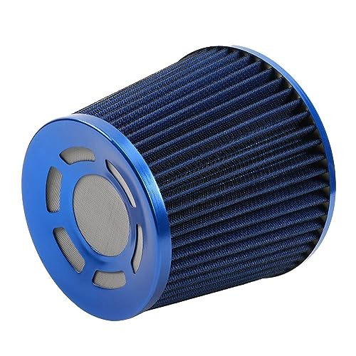 3-inch Cold Air Intake Filter 76mm, High Performance Clamp-On Engine Blue