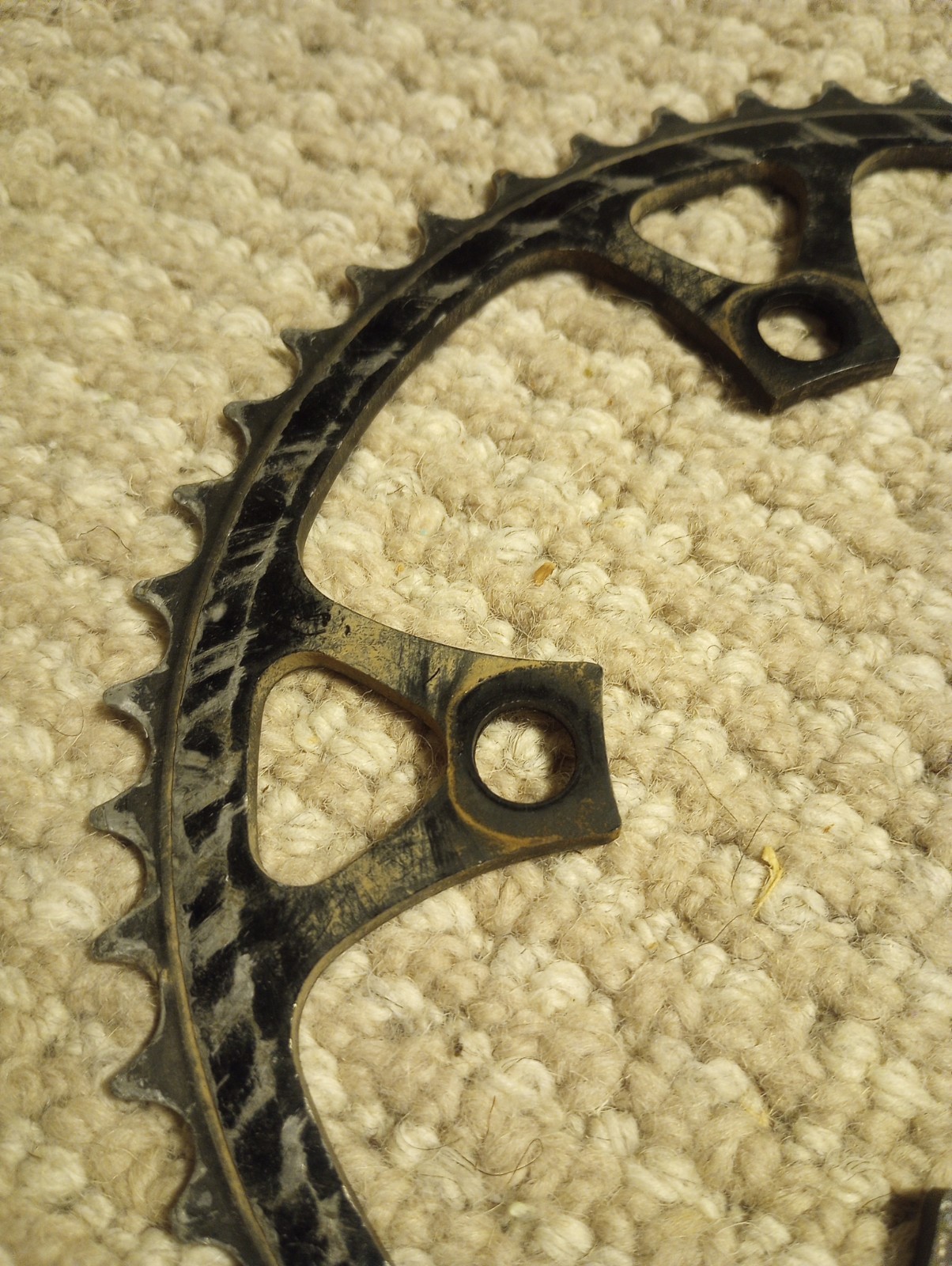 Black Shimano SG D-48 48T Chainring, 110 BCD, Used