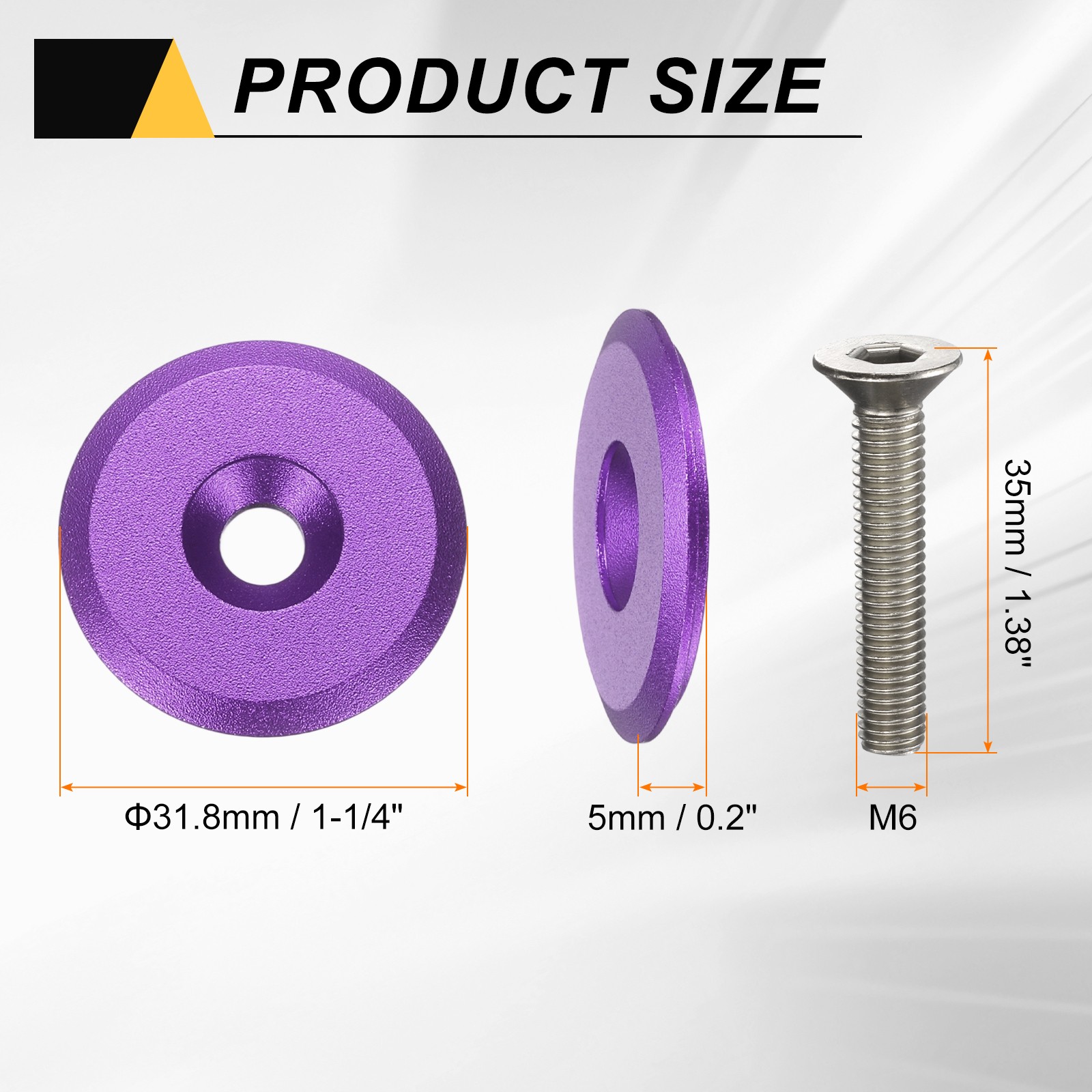 Bicycle Headset Stem Top Cap 1-1/4″ OD Matte Surface with M6 Bolt Purple