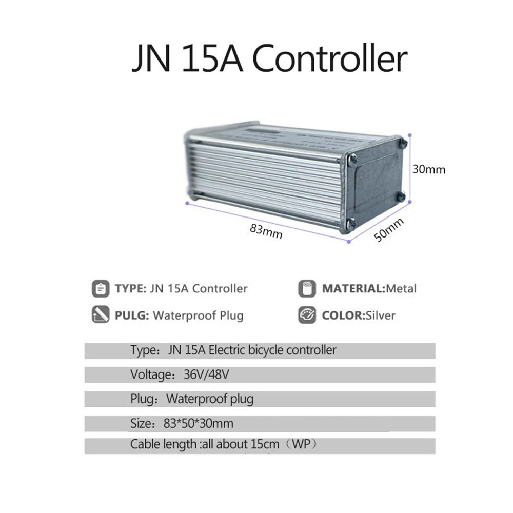 JN 36V 48V 15A 250W 350W Controller Motor w/Display Set 3 Pin 9 Pin E-Bike Parts