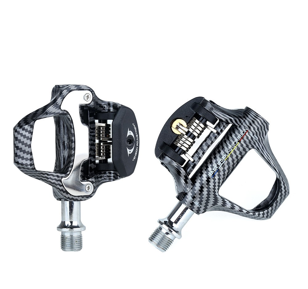 Bike Pedal Carbon Fiber Ultra Light Bearings Pedal For SPD Keo Self-Locking Peda