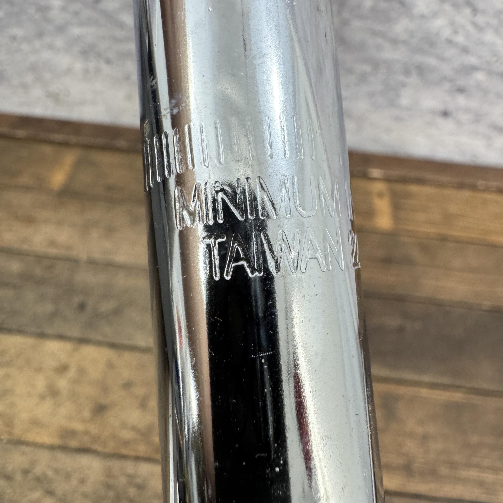 BMX Bicycle Layback Seatpost 22.2mm NOS Chrome Laid Back Steel Old School BMX