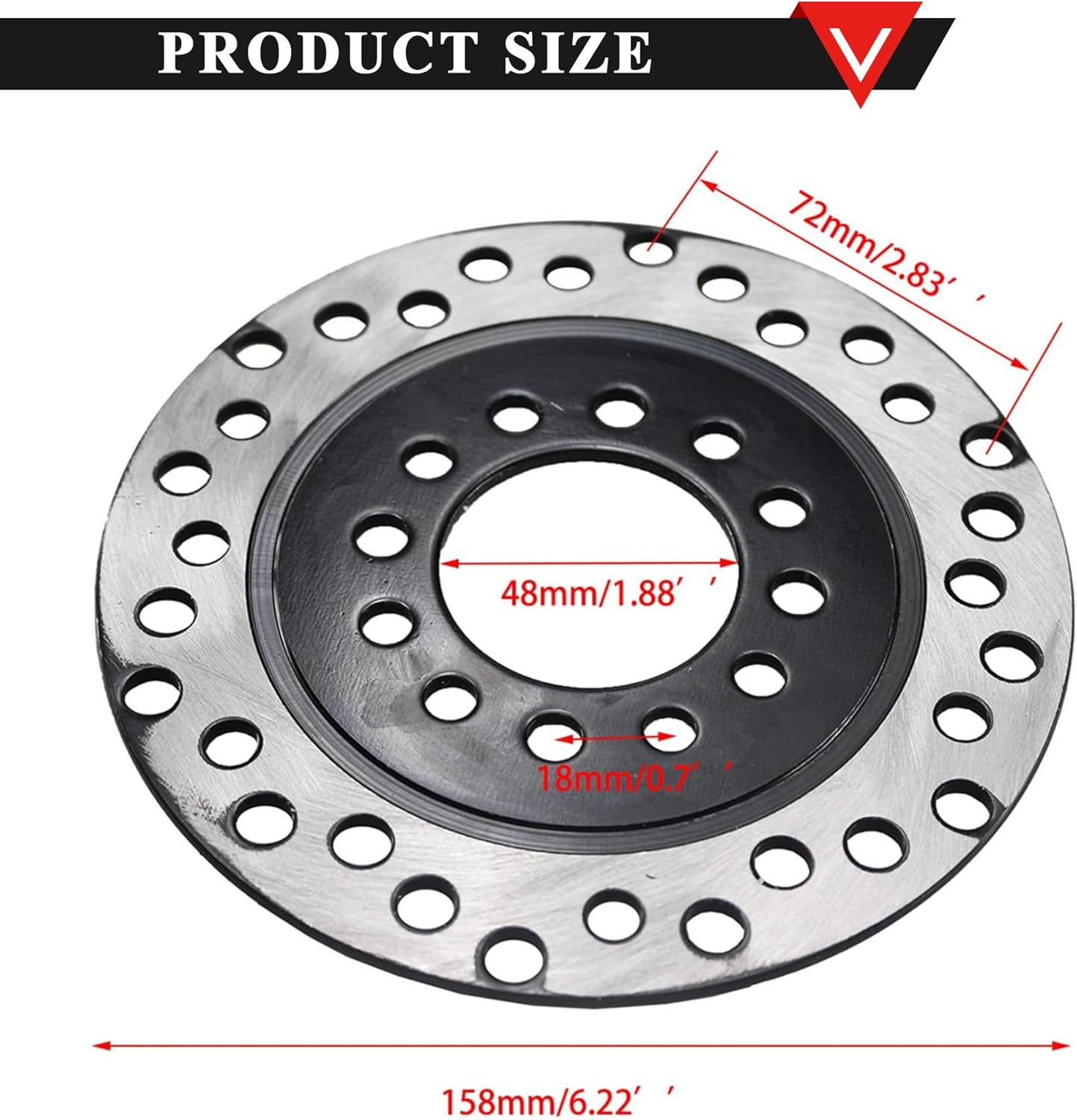 Hydraulic Front Disc Brake Caliper System + 158Mm Disk Brake Rotor for 50Cc 70Cc