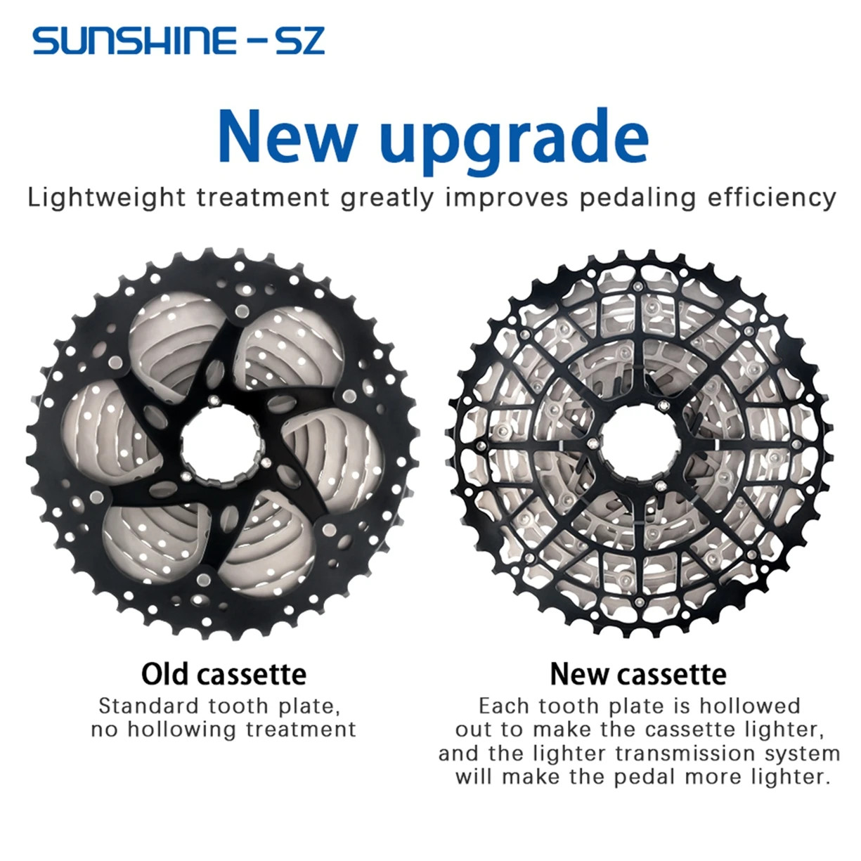 SUNSHINE MTB Cassette 8 9 10 11 12 Speed Mountain Bicycle Freewheel Extra Light