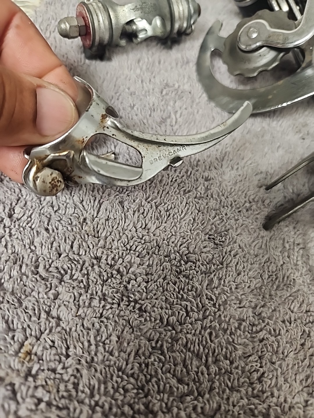 Vintage Rare Campagnolo Gran Sport Crank 3-Arm Steel, Derailleurs And Shifters.