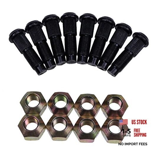 New 8X Rim Lug Wheel Nut 6564669 & 8X Rim Stud Wheel Bolt 6709170 Set fits