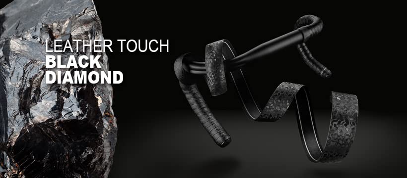 CICLOVATION BAR Tape, Leather Touch_Black Diamond, Synthetic Leather with Bla…
