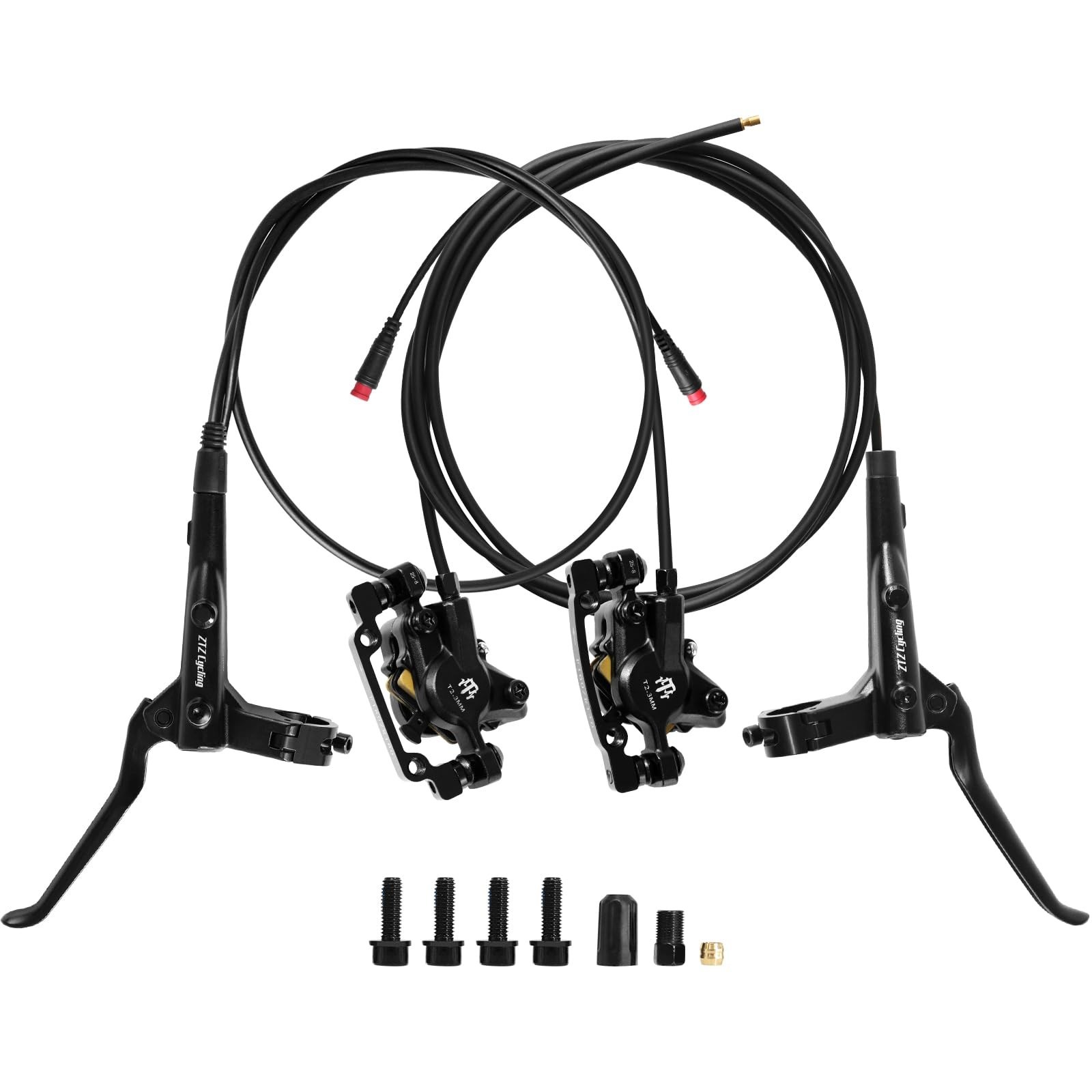 Hydraulic Disc Brake Set for E-Bike, 2-PIN 2-Piston, Pre-Bled, Mineral Oil, MTB